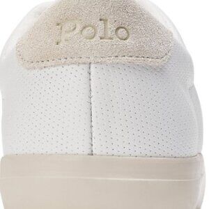 Ralph Lauren Men's Longwood White Leather Sneakers sz 15. Super clean